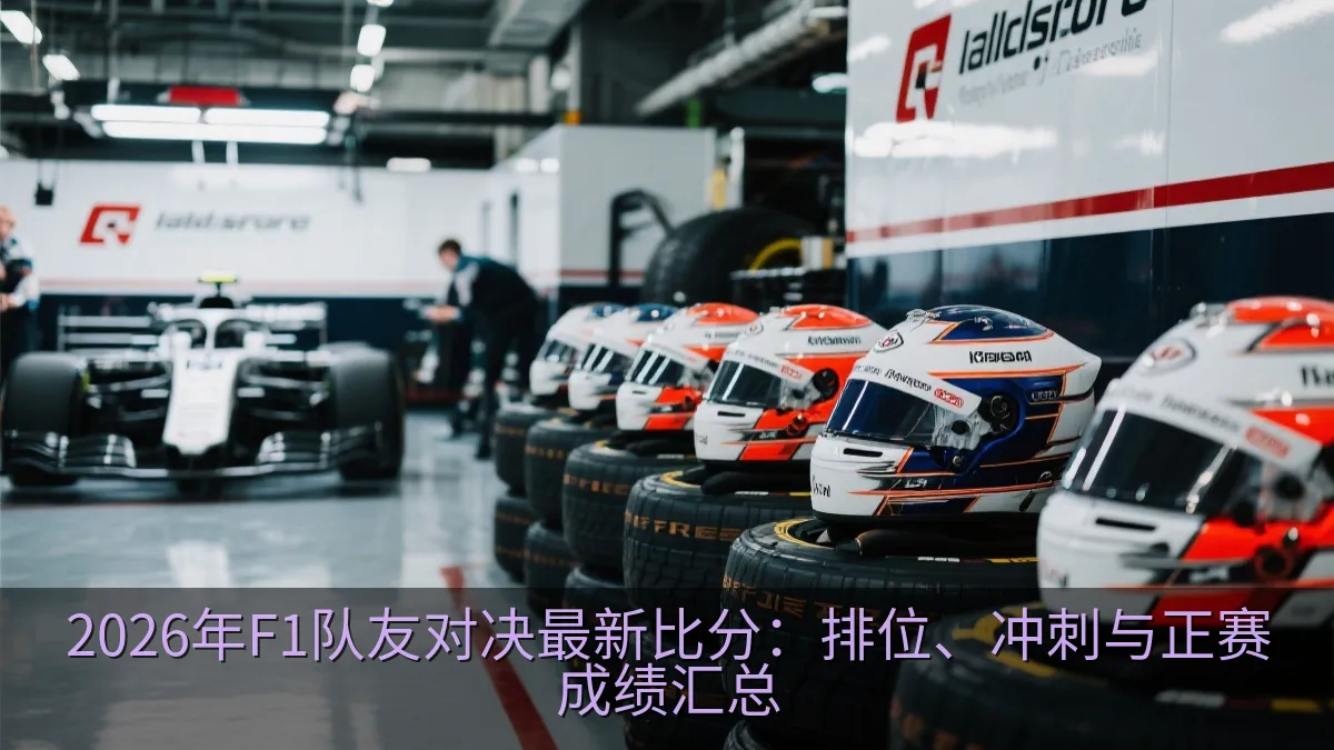 方程式赛车维修区中的赛车头盔和轮胎